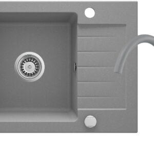 Zlewozmywak granitowy z baterią 1-komorowy z ociekaczem