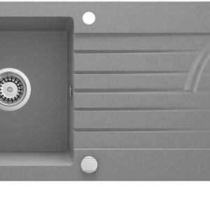 Zlewozmywak granitowy z baterią 1-komorowy z ociekaczem