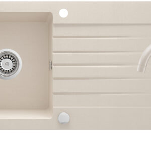 Zlewozmywak granitowy z baterią 1-komorowy z ociekaczem