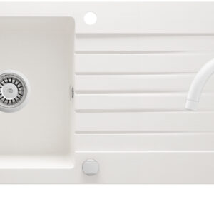 Zlewozmywak granitowy z baterią 1-komorowy z ociekaczem