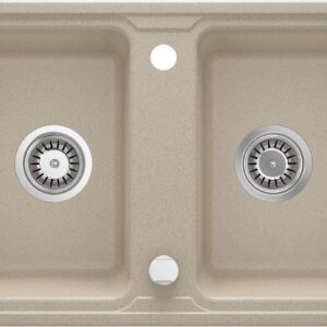 Zlewozmywak granitowy 2-komorowy