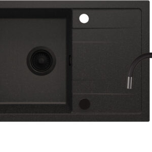 Zlewozmywak granitowy z baterią 1-komorowy z ociekaczem