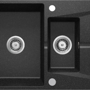 Zlewozmywak granitowy 1.5-komorowy z ociekaczem