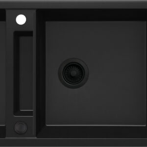 Zlewozmywak granitowy magnetyczny 2-komorowy z ociekaczem