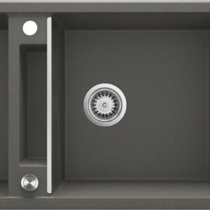 Zlewozmywak granitowy magnetyczny 2-komorowy z ociekaczem