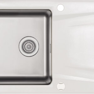 Zlewozmywak granitowo-stalowy 1-komorowy z ociekaczem