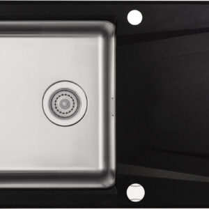 Zlewozmywak granitowo-stalowy 1-komorowy z ociekaczem