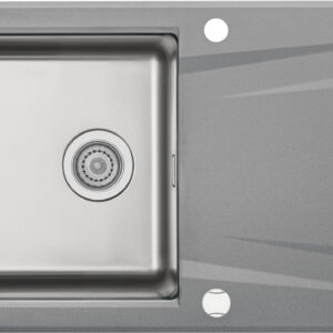 Zlewozmywak granitowo-stalowy 1-komorowy z ociekaczem