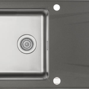 Zlewozmywak granitowo-stalowy 1-komorowy z ociekaczem