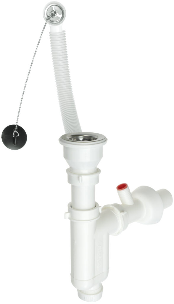 Syfon do zlewozmywaka granitowego 1-komorowego – odpływ 2″