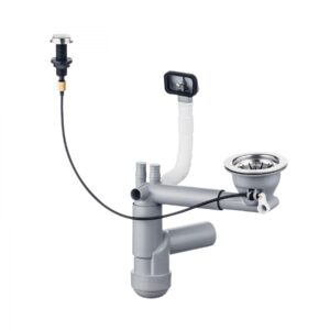 Syfon do zlewozmywaka stalowego 1-komorowego – Space-Saver