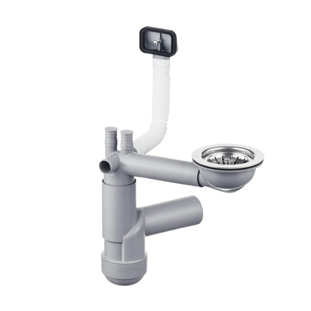 Syfon do zlewozmywaka stalowego 1-komorowego – Space-Saver