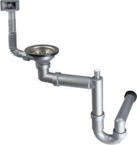Syfon do zlewozmywaka stalowego 1-komorowego – odpływ 3.5″