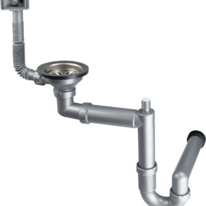 Syfon do zlewozmywaka stalowego 1-komorowego – odpływ 3.5″