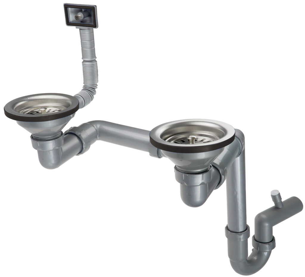 Syfon do zlewozmywaka stalowego 1.5- i 2-komorowego