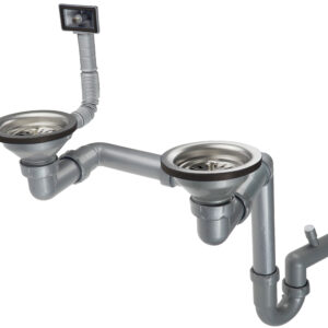 Syfon do zlewozmywaka stalowego 1.5- i 2-komorowego