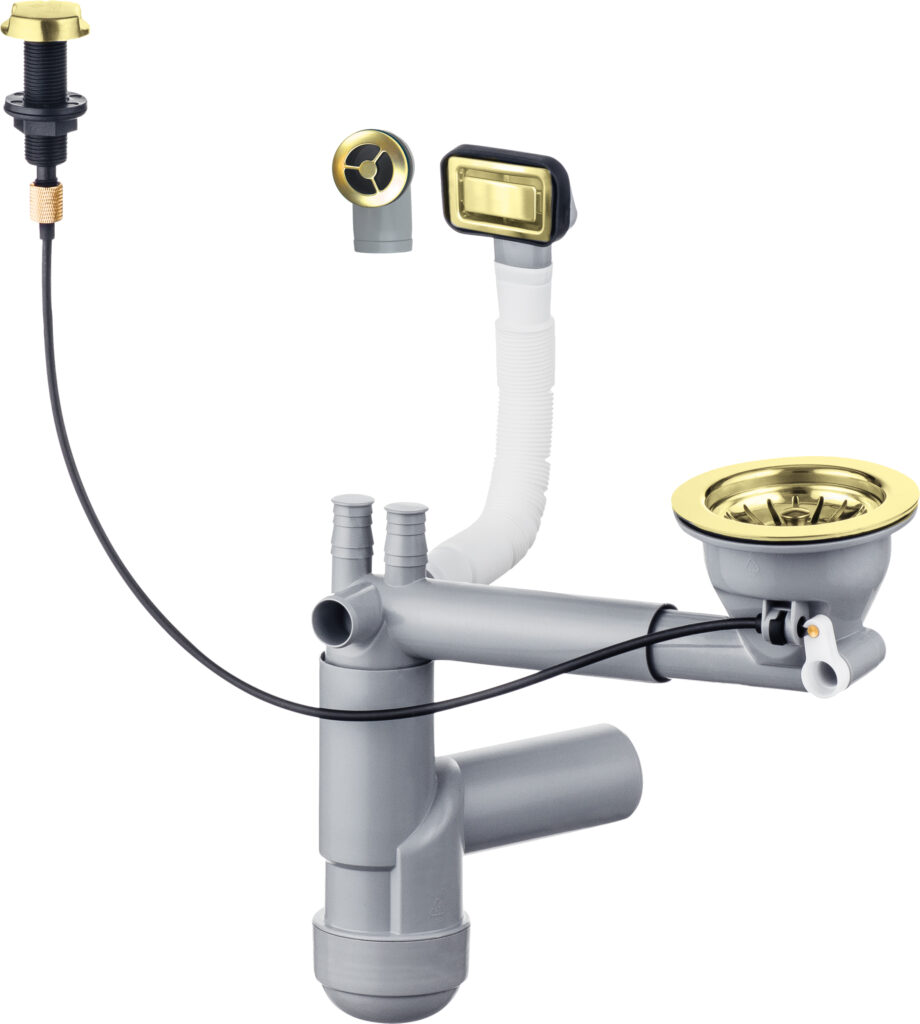 Syfon do zlewozmywaka granitowego 1-komorowego – Space-Saver