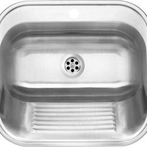 Zlewozmywak gospodarczy 1-komorowy – wpuszczany lub mocowany do ściany