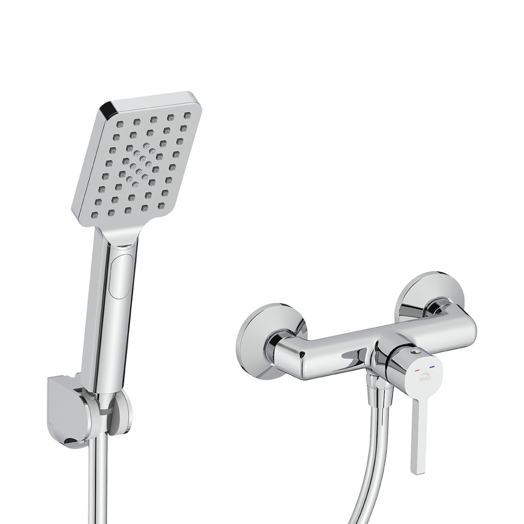 Alita – bateria natryskowa ścienna z zestawem natryskowym