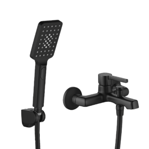 Alita – bateria wannowa ścienna z zestawem natryskowym