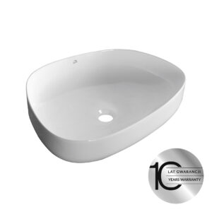 Asymmetric – umywalka nablatowa ceramiczna