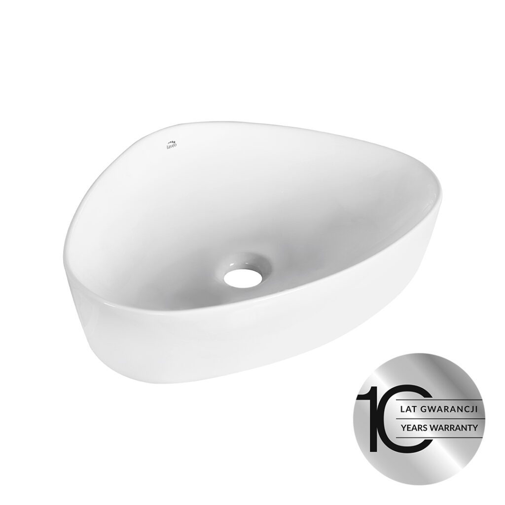 Asymmetric – umywalka nablatowa ceramiczna