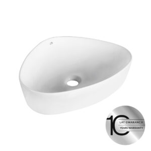 Asymmetric – umywalka nablatowa ceramiczna