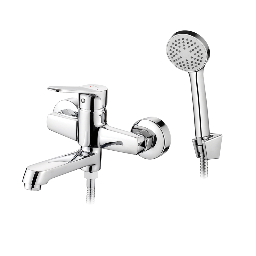 ATEZ bateria wannowa ścienna z zestawem natryskowym