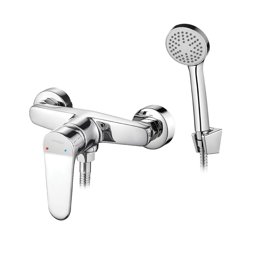 ATEZ bateria natryskowa ścienna z zestawem natryskowym