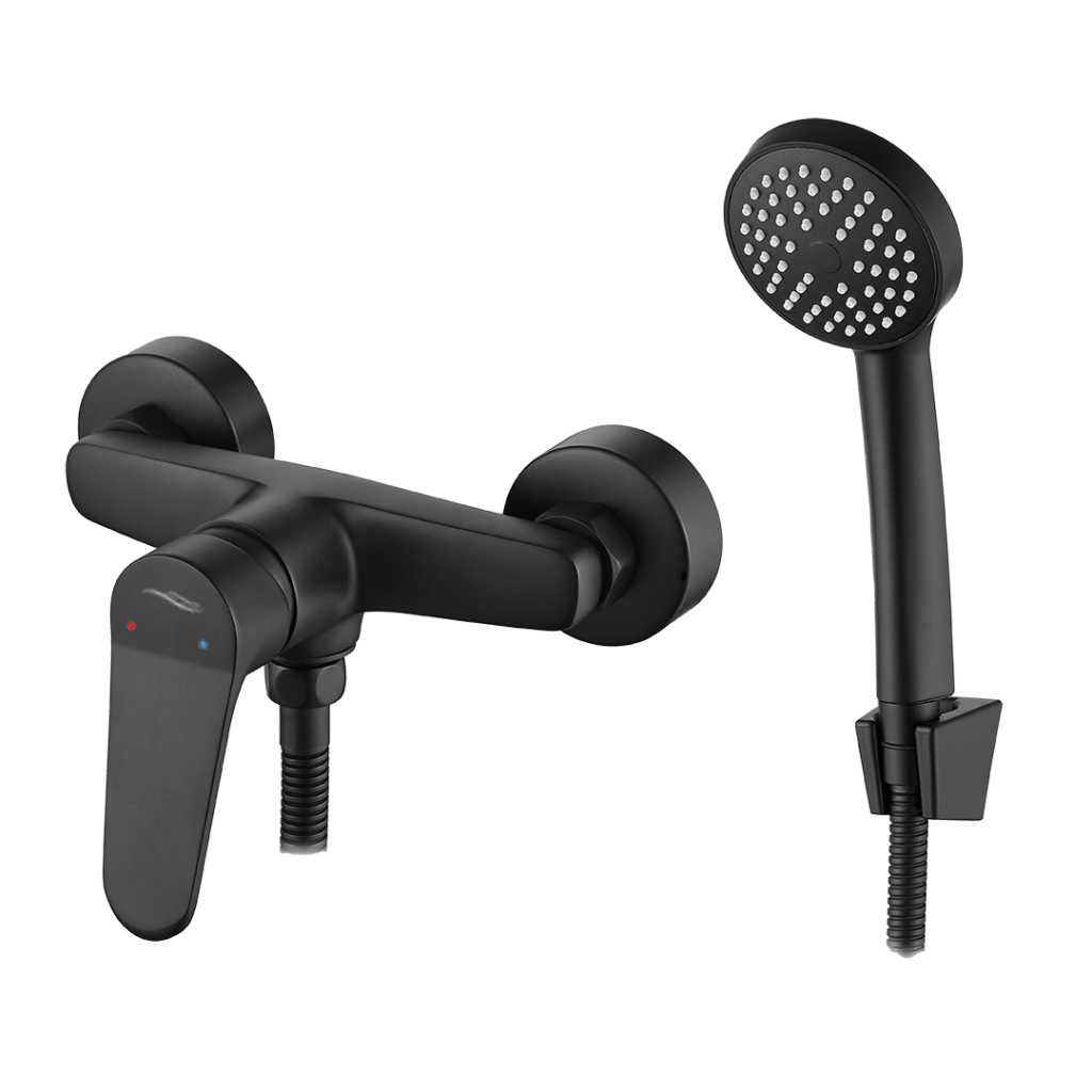 ATEZ bateria natryskowa ścienna z zestawem natryskowym