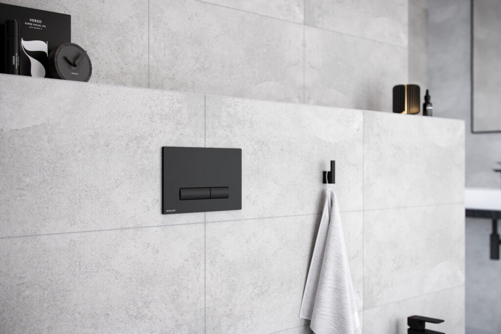 Aurro przycisk spłukujący do stelaża podtynkowego WC Shiro 2.0, czarny soft