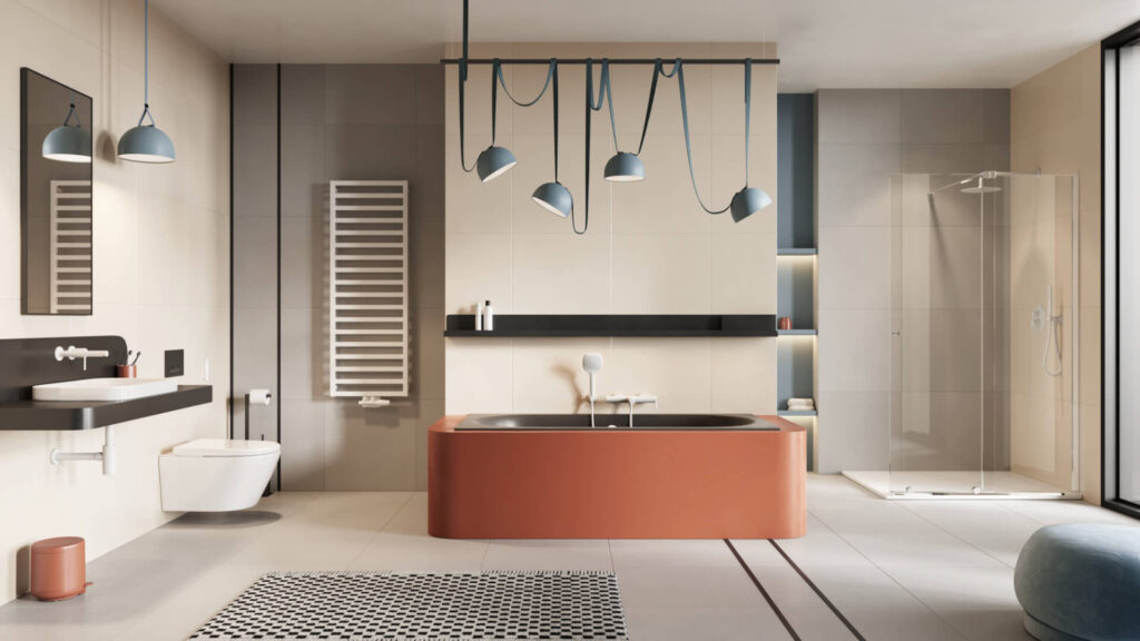 Brego grzejnik łazienkowy 139×50 cm, biały mat