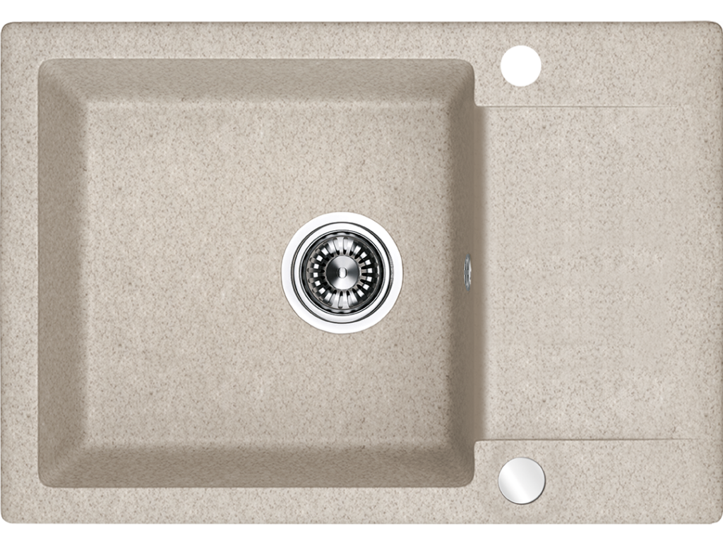 CELEBES zlewozmywak granitowy 1-komorowy z półociekaczem