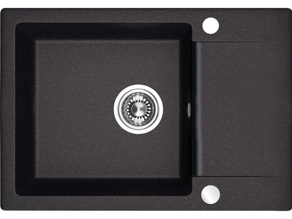 CELEBES zlewozmywak granitowy 1-komorowy z półociekaczem