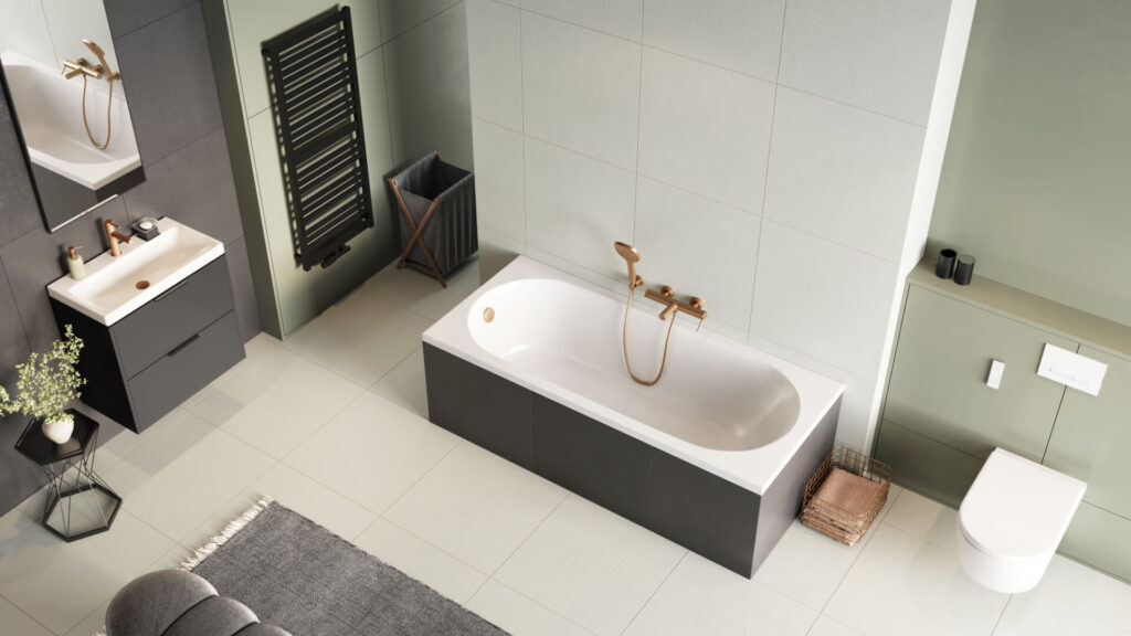 Conti grzejnik łazienkowy 143×50 cm, czarny mat