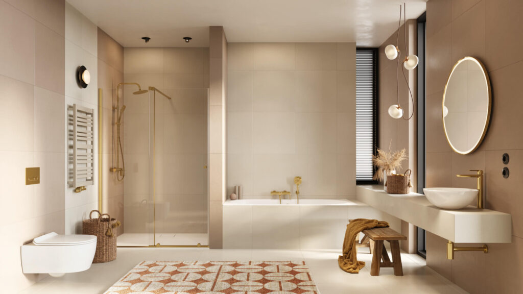 Conti grzejnik łazienkowy 89×50 cm, czarny mat