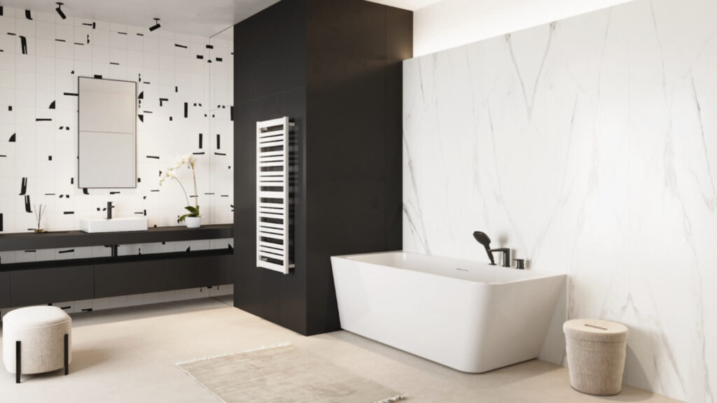 Conti grzejnik łazienkowy 121×50 cm, biały mat