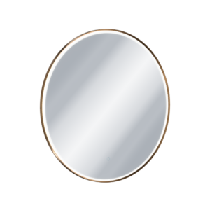 Corido lustro łazienkowe 80 cm okrągłe oświetlenie LED mata grzewcza, miedziany szczotkowany