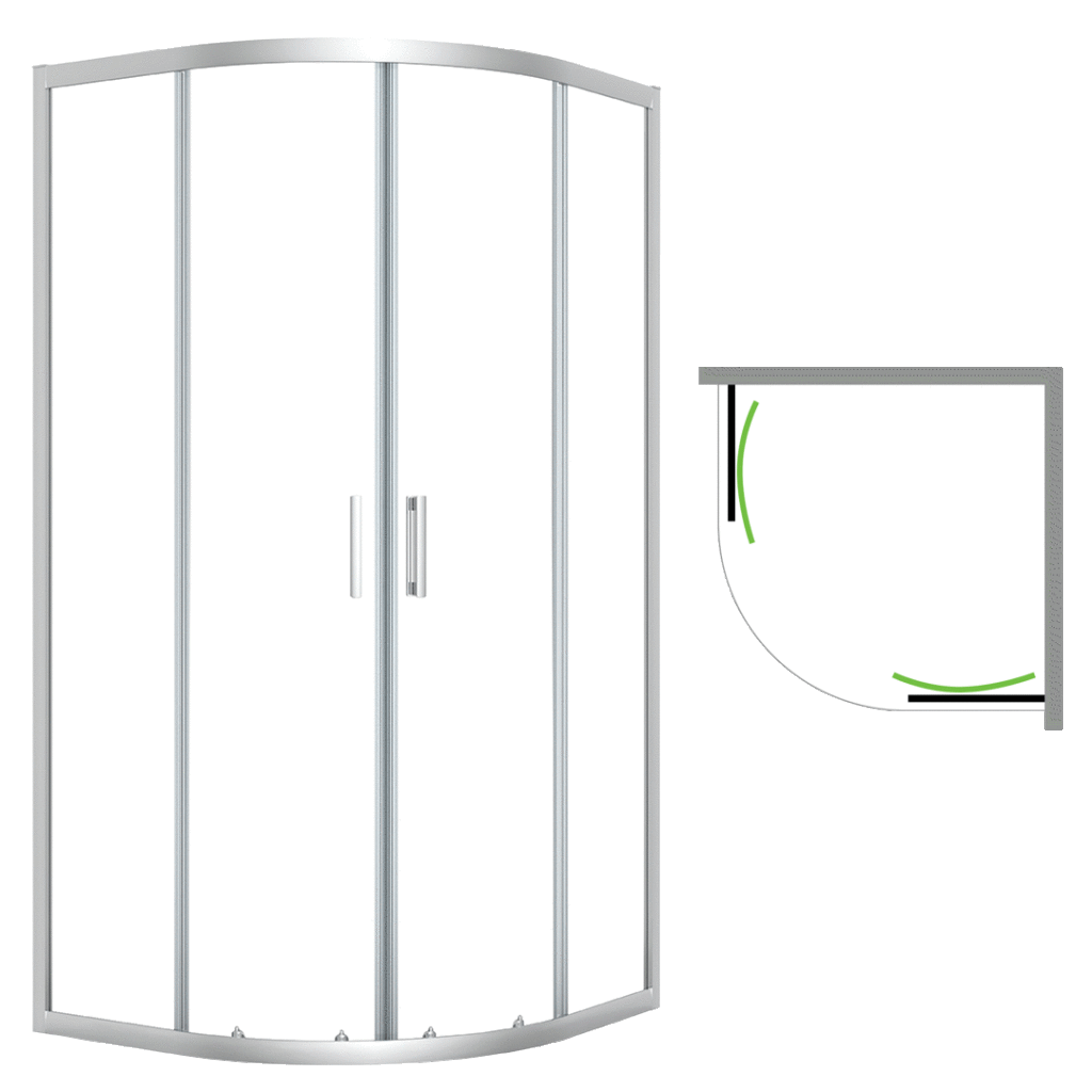 Desna – kabina natryskowa półokrągła 90×90 cm