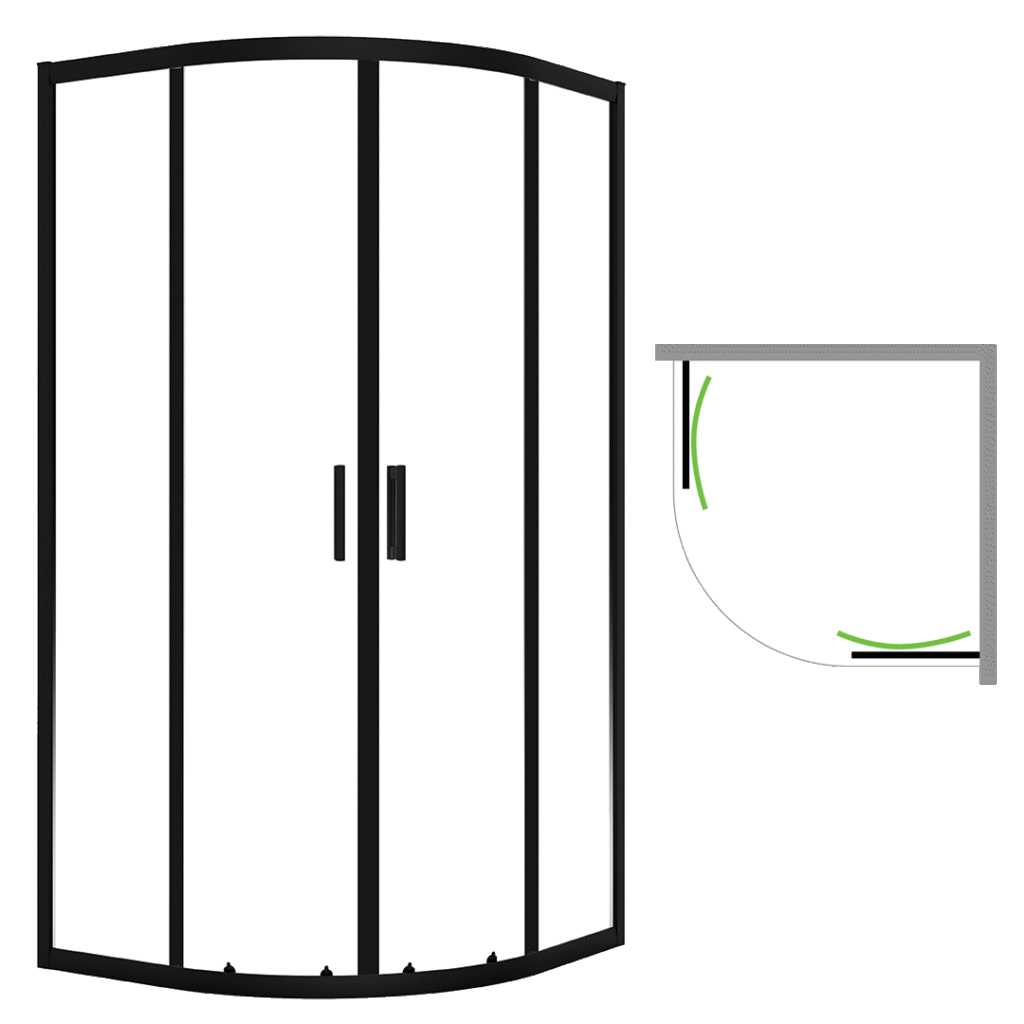 Desna – kabina natryskowa półokrągła 80×80 cm