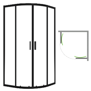 Desna – kabina natryskowa półokrągła 90×90 cm