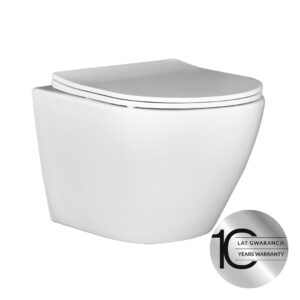 Desna – miska ustępowa wisząca bezkołnierzowa z deską