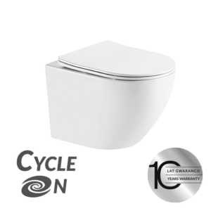 Desna CycleOn 2.0 – miska ustępowa wisząca bezkołnierzowa z deską