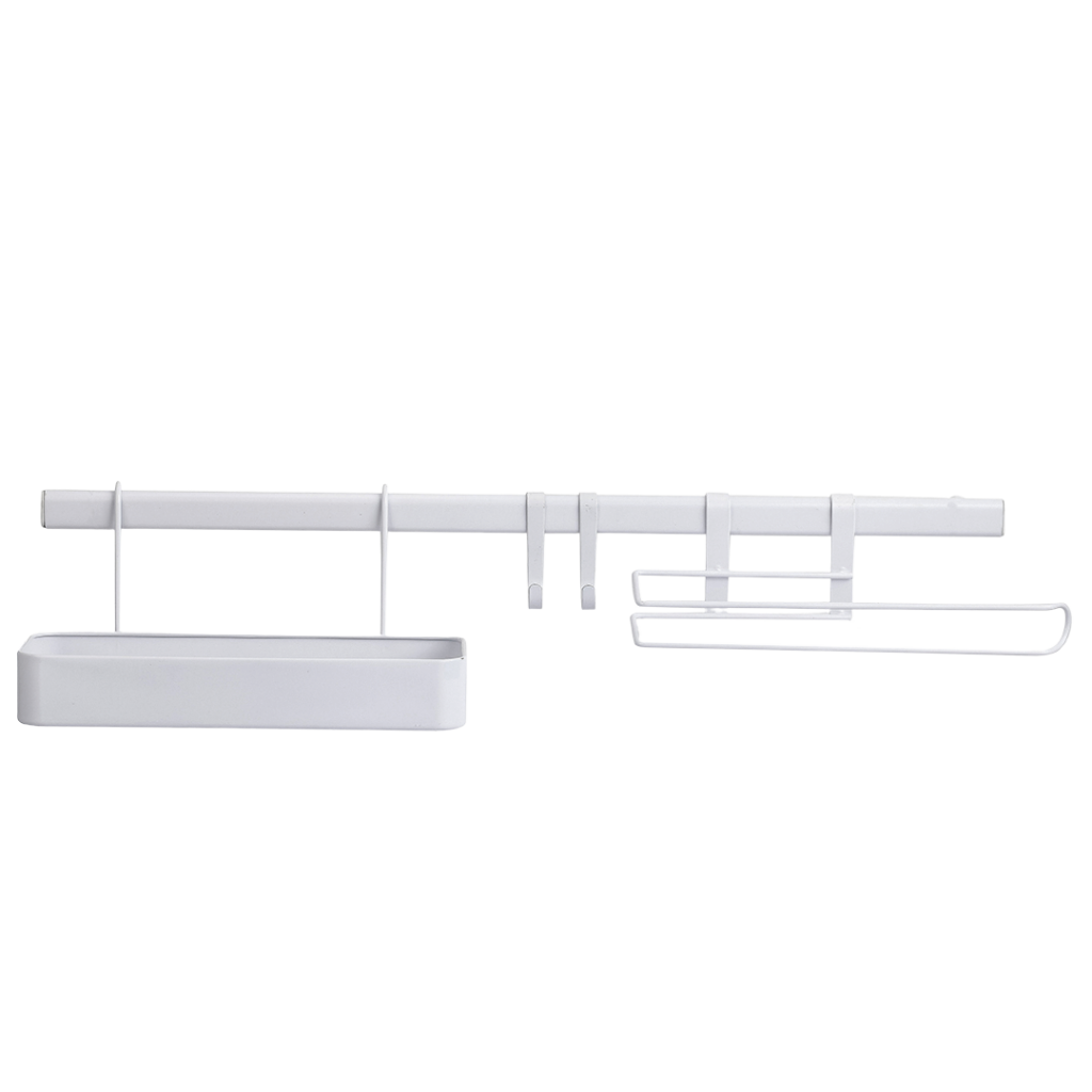 Zestaw półka, reling, uchwyt na ręcznik, 2 haczyki
