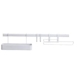Zestaw półka, reling, uchwyt na ręcznik, 2 haczyki