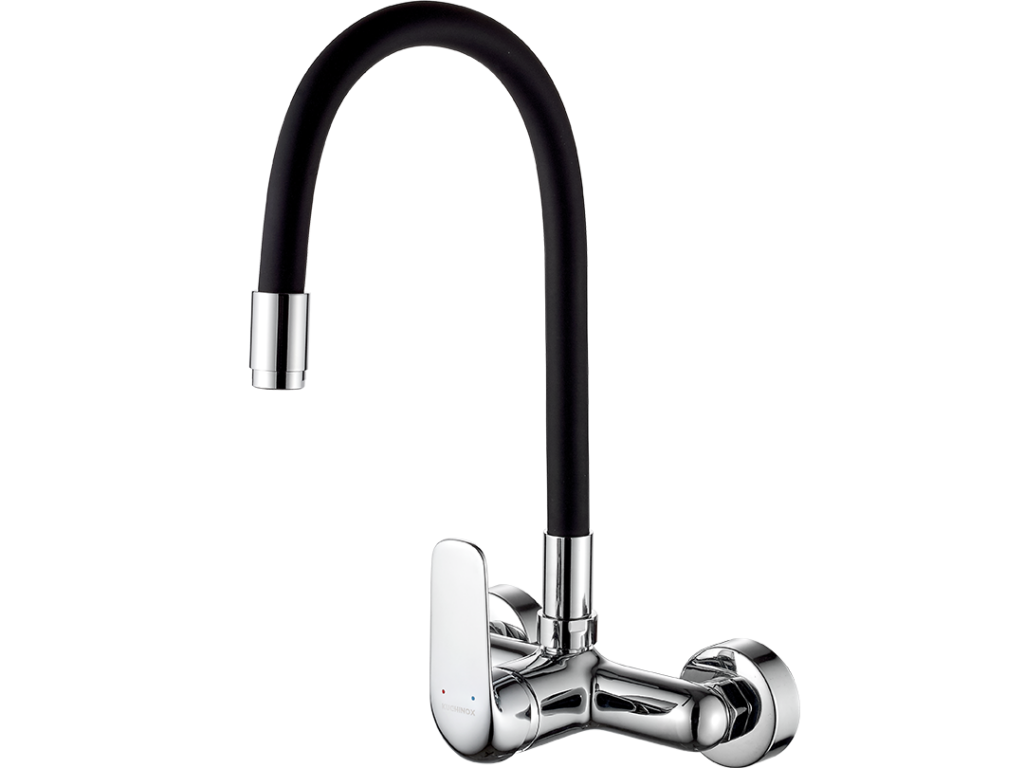 ELZA bateria zlewozmywakowa ścienna z elastyczną wylewką