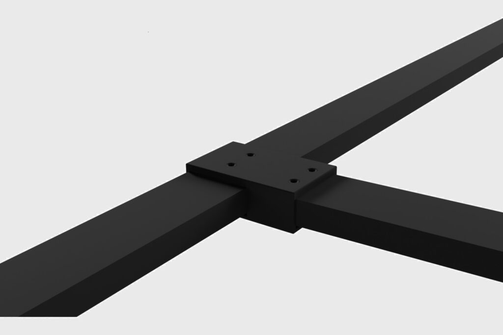 Fabrika walk-in łącznik wsporników kabiny, czarny mat