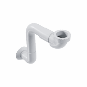 Flux zestaw syfon umywalkowo – bidetowy suchy niski, z rurą sztywną, biały