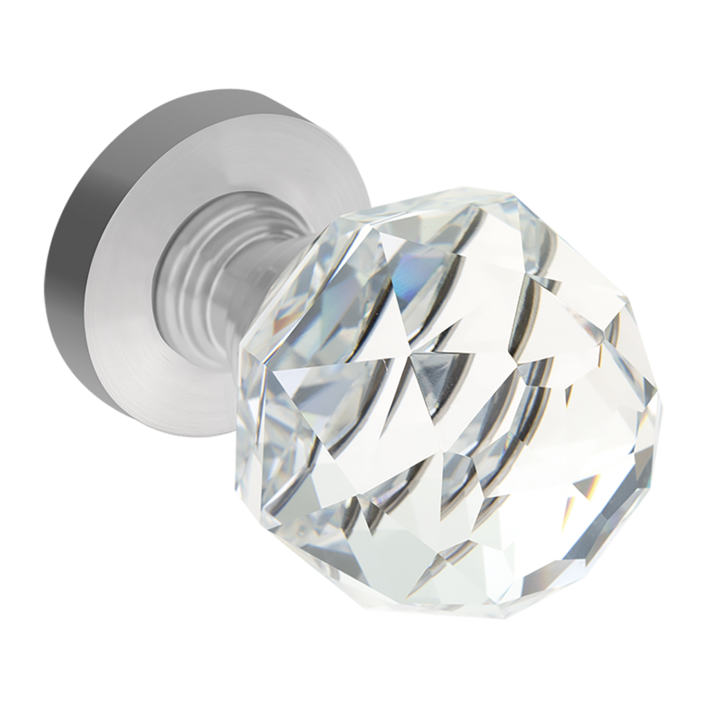 Gałko-gałka kryształowa, transparentna