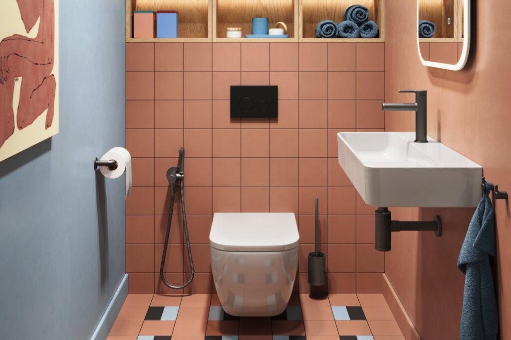 D54 syfon umywalkowy, stal nierdzewna, grafit szczotkowany